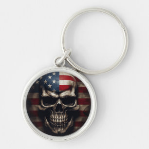 Chaveiro American Flag Skull