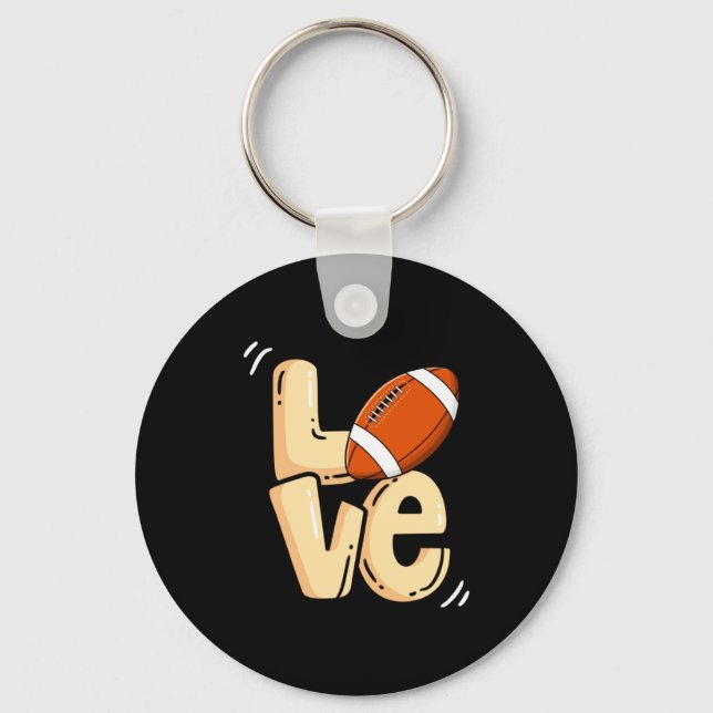 Chaveiro American Football Love Valentines Rugby Srts Pl  (Frente)