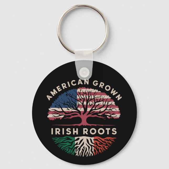 Chaveiro American Grown Irish Roots Dia de São Patrício (Frente)