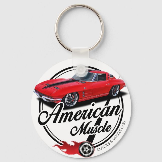 Chaveiro american muscle red Stingray (Frente)