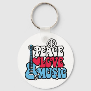 Chaveiro American Peace Love Music