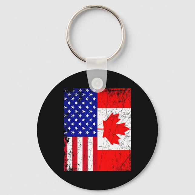 Chaveiro American Shirt Usa Canada Flag 4 De Julho (Frente)