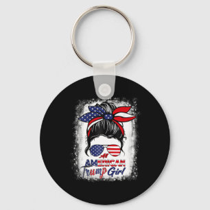 Chaveiro American Trump Girl 4 De Julho Mensagem Bun Pro Tr