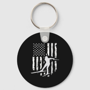 Chaveiro American Usa Flag Nórdico Ski Legal Skier Gift Top