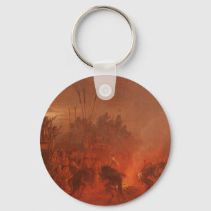 Chaveiro Americanos nativos do vintage, dança do búfalo p