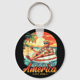 Chaveiro Américas Golfo Trump 2024 Retro Beach Usa America