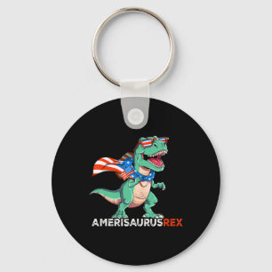 Chaveiro Amerisaurus Rex Patriotic American Flag Us 4th Of