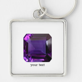 Chaveiro Ametyst Gemstone Purple