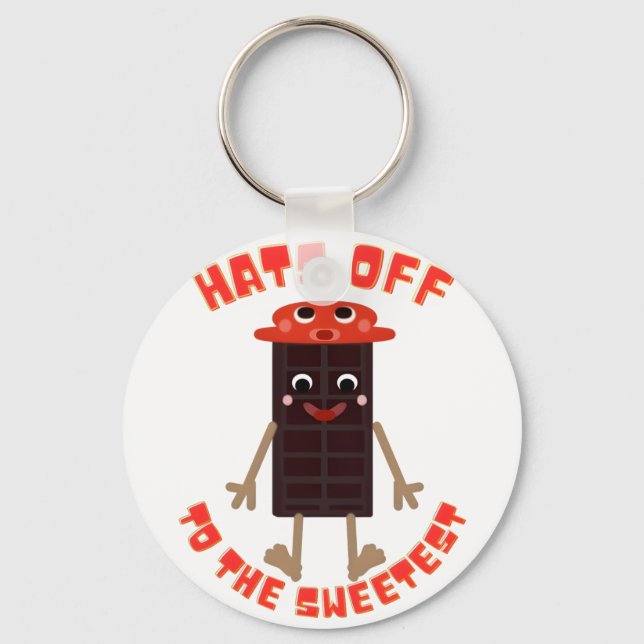 Chaveiro Amigo de Barra de Chocolate Fofo: Barra de Chocola (Frente)