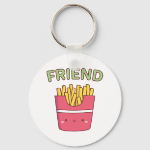Chaveiro Amigo Kawaii Fries Doodle Correspondendo melhor am