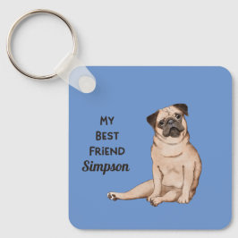 Chaveiro Amigo Pug Nome Personalizado Voltar Para Info