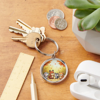 Chaveiro amigos bonitos da floresta