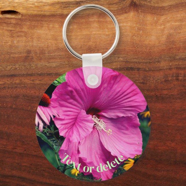 Chaveiro Amigos De Hibisco E Flor Personalizados (Frente)