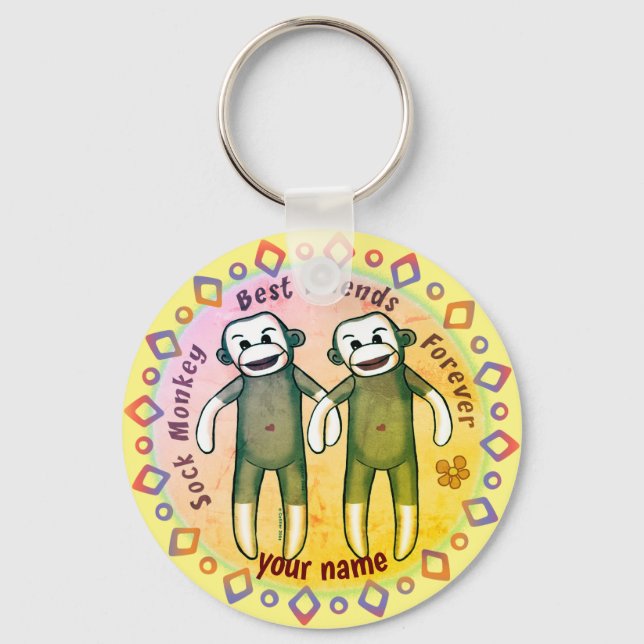 Chaveiro Amigos de Macaco de Meia (Frente)