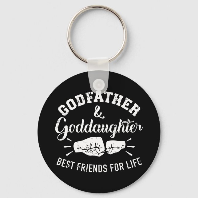 Chaveiro Amigos de padrinho e afilhada por toda a vida (Frente)