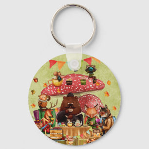 Chaveiro Amigos de Woodland em Teatime em Floresta