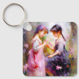 Chaveiro Amigos e Flores