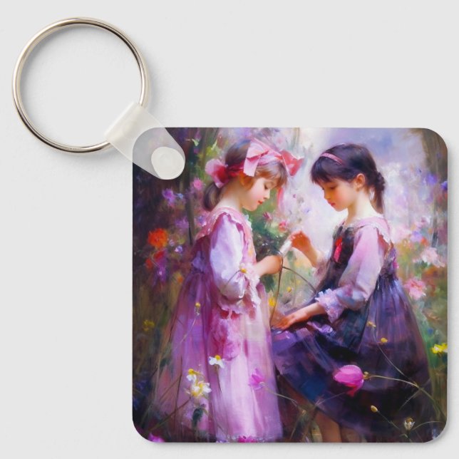 Chaveiro Amigos e Flores 2 (Frente)