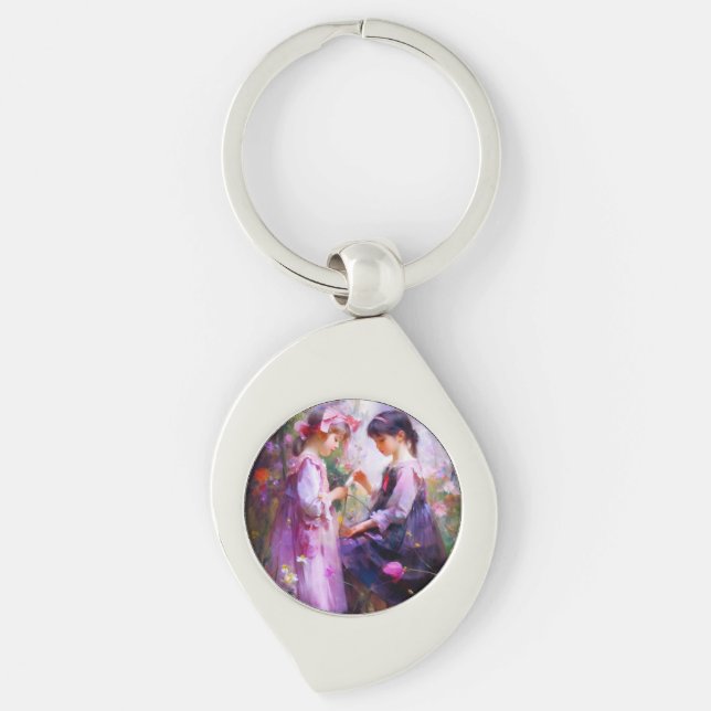 Chaveiro Amigos e Flores 2 (Frente)