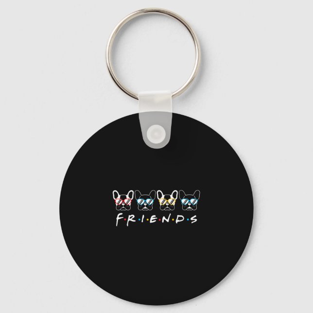 Chaveiro Amigos franceses Bulldog Lover Gift (Frente)
