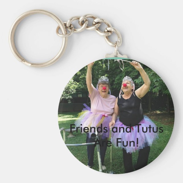 Chaveiro Amigos + Tutus = tempos divertidos (Frente)