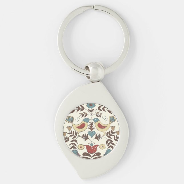 Chaveiro Amish Hex Sinal Bird Americana da Pensilvânia Hola (Frente)