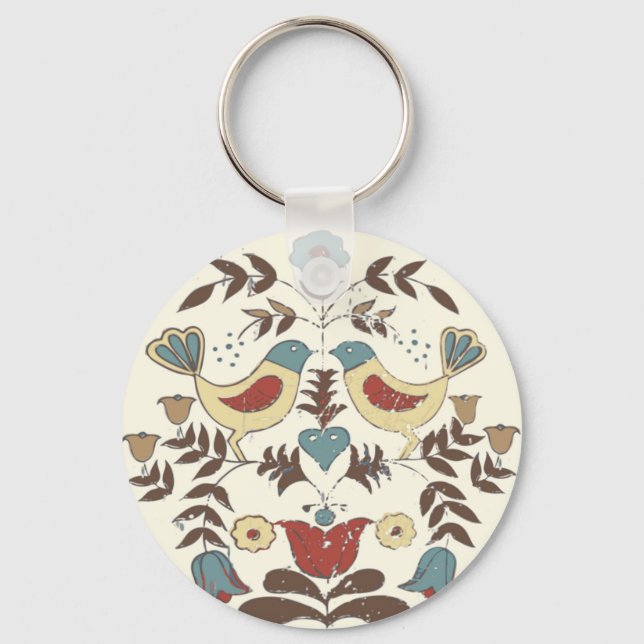 Chaveiro Amish Hex Sinal Bird Americana da Pensilvânia Hola (Frente)