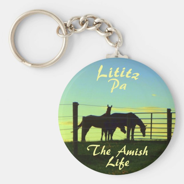 Chaveiro Amish Life, Lititz Horses Ketchain (Frente)