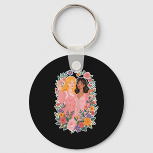 Chaveiro Amizade de Meninas Floresce Irmandade Juntas Lau