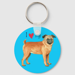 Chaveiro Amo o meu Petit Brabancon