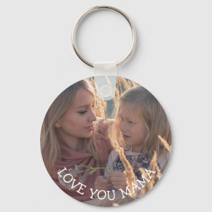 Chaveiro Amo-te, mãe, a cadeia de fotos personalizada