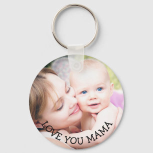 Chaveiro Amo-te, mãe, a cadeia de fotos personalizada