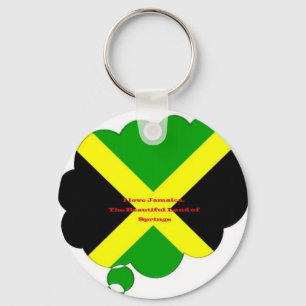 Chaveiro Amo Texto Jamaica no Flag Art Impressão
