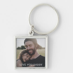 Chaveiro Amo você Pai, personalizada Cadeia de Chaves Fotog