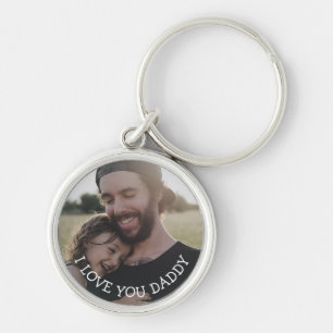 Chaveiro Amo você Pai, personalizada Cadeia de Chaves Fotog