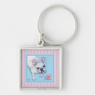 Chaveiro Amor 1 do buldogue francês