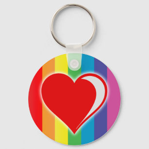 Chaveiro amor arco-íris.