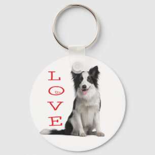 Chaveiro Amor Border Collie Cachorro Puppy Pingente