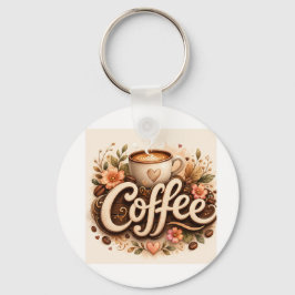 Chaveiro Amor Café Floral
