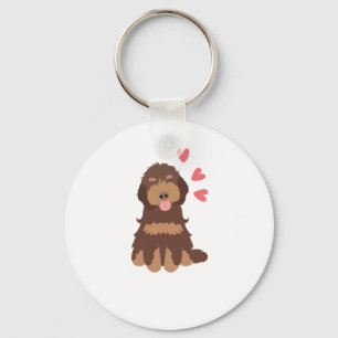 Chaveiro Amor Chocolate Fantasma Cockapoo Cão Cavapoo