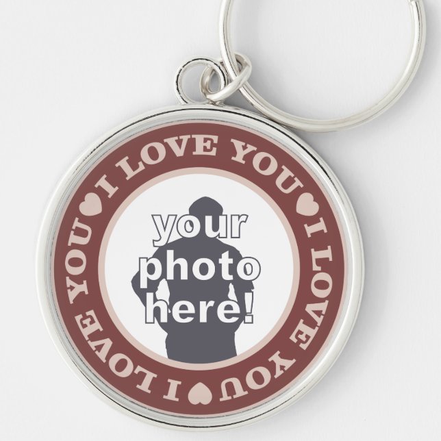 Chaveiro AMOR com a sua cadeia de teclas personalizada FOTO (Frente)