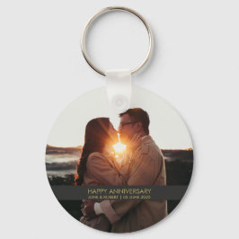 Chaveiro Amor com foto do aniversário moderno