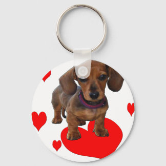 Chaveiro Amor (Corações) Dachsies - Dachshund