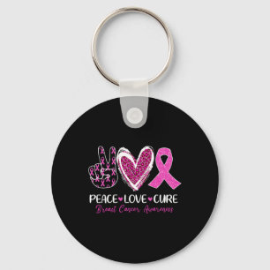 Chaveiro Amor Cura Fita Cor-de-rosa Sensibilização do Cance