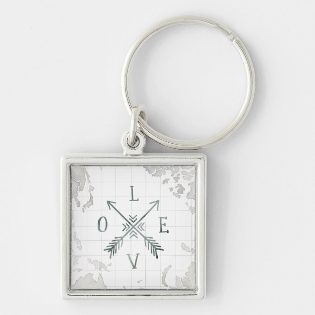 Chaveiro Amor da aventura III | do Wanderlust da aguarela (Frente)