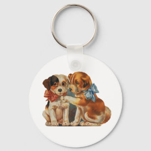 Chaveiro Amor de cachorrinho vintage fofo do Dia dos Namora