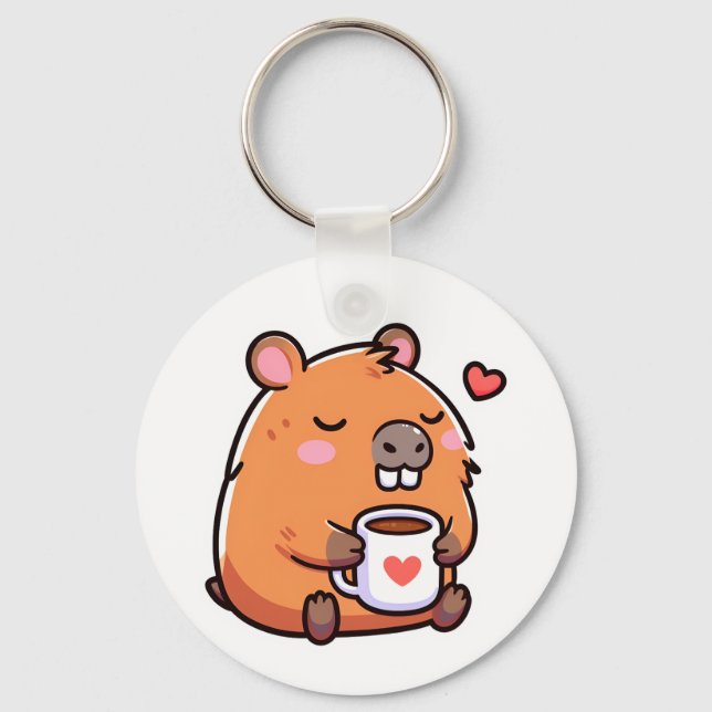 Chaveiro Amor de café Capybara (Frente)
