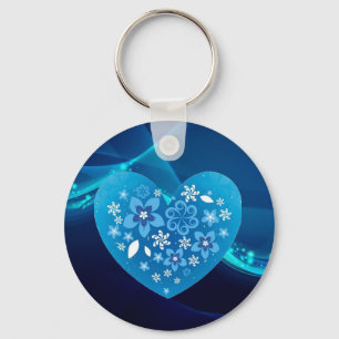 Chaveiro Amor de coração azul