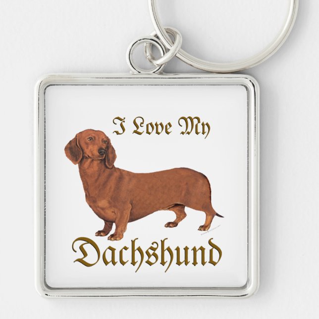Chaveiro Amor de Dachshund (Frente)