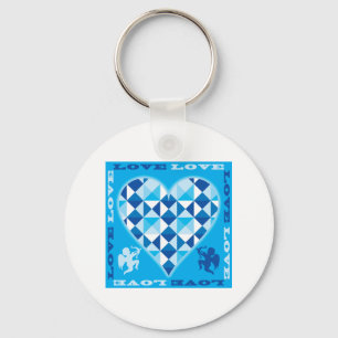 Chaveiro Amor (Diamante Azul)